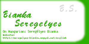 bianka seregelyes business card